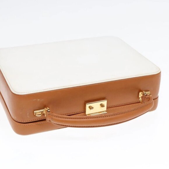 GUCCI Hand Bag Leather 2way White Gold - Picture 3 of 14